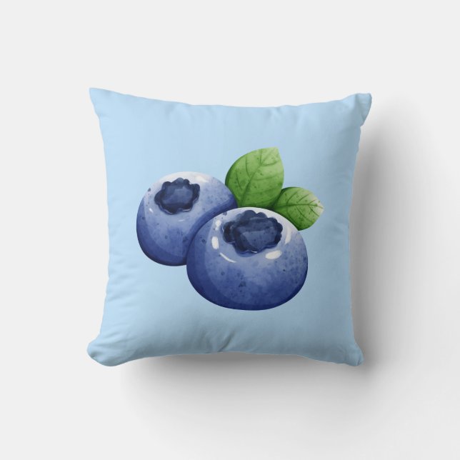Blueberry Print Cushion (Front)