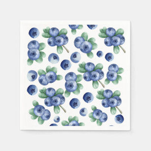 blueberry print paper napkin