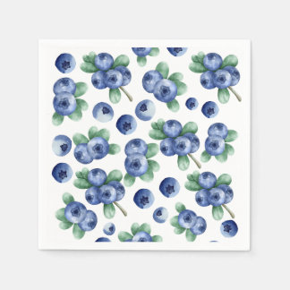 blueberry print paper napkin