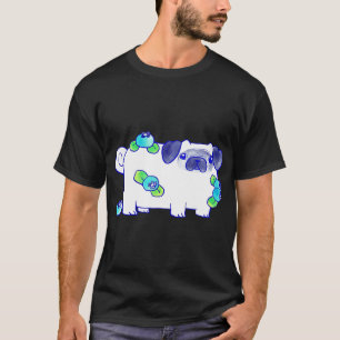 Blueberry Pug Watercolor Classic 579 T-Shirt