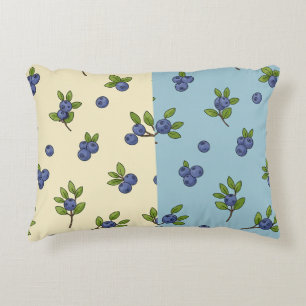 Blueberry Repeat Pattern – Pastel Vibe Decorative Cushion