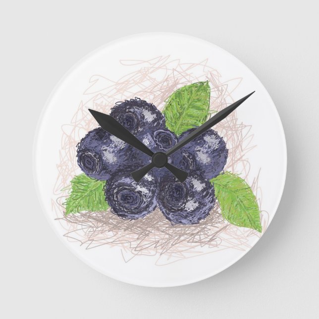 blueberry round clock (Front)