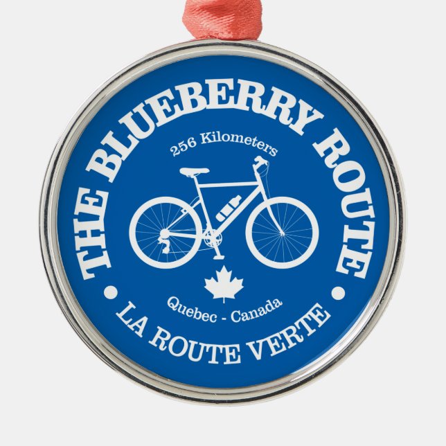 Blueberry Route (cycling) Metal Tree Decoration (Front)