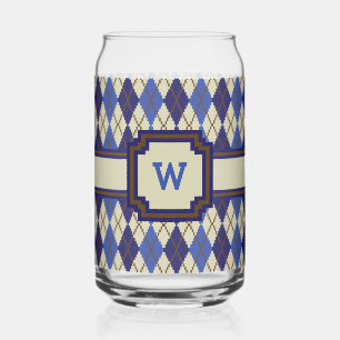 Blueberry Scone Argyle Can Glass