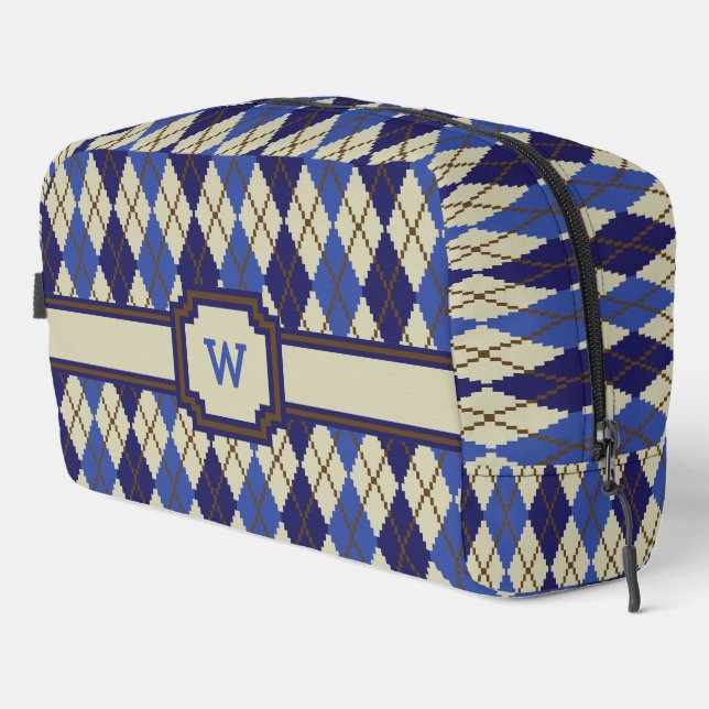 Blueberry Scone Argyle Dopp Kit (Right Corner)