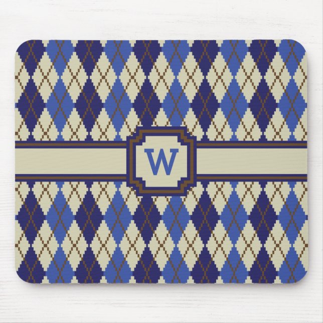 Blueberry Scone Argyle Mousepad (Front)
