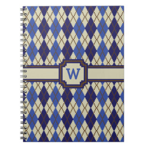 Blueberry Scone Argyle Notebook