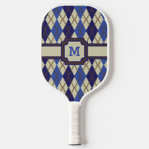 Blueberry Scone Argyle Pickleball Paddle