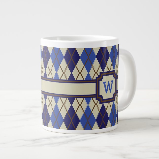 Blueberry Scone Argyle Speciality Mug (Front Right)