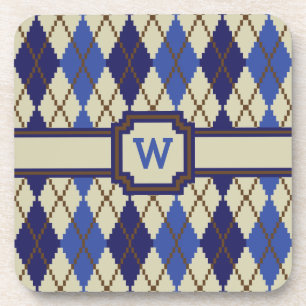 Blueberry Scone Argyle Square Coaster