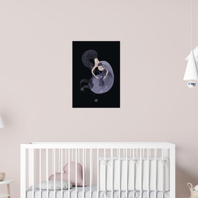 BLUEBERRY SEAHORSE by Alexandra Dikaia Poster (Nursery 2)