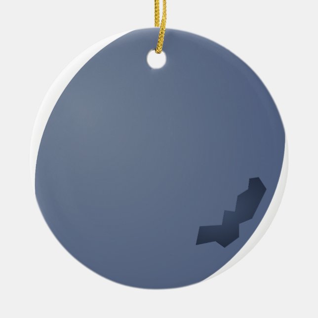 Blueberry Sideway Ceramic Tree Decoration (Front)