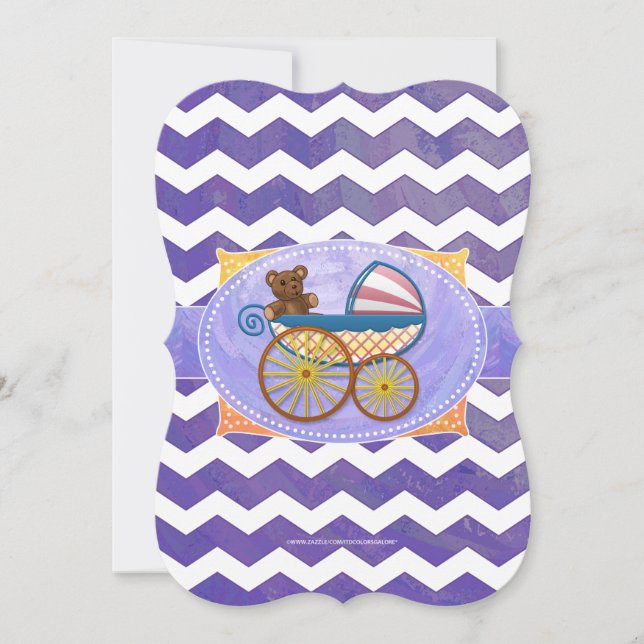 Blueberry Smear Baby Stuff Invitation (Front)