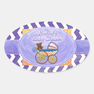 Blueberry Smear Custom Baby Shower Sticker