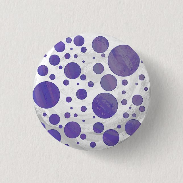 Blueberry Smear Polka Dot 3 Cm Round Badge (Front)