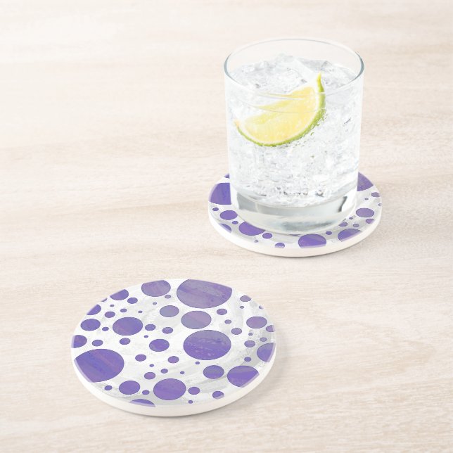 Blueberry Smear Polka Dot Coaster (Side)