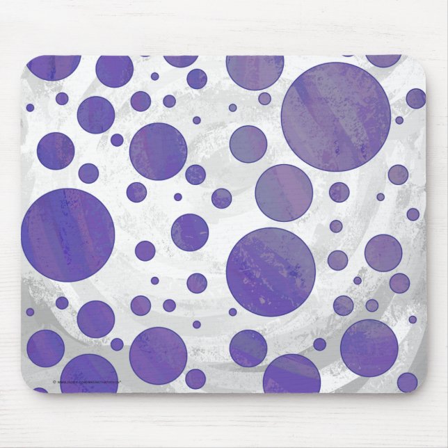 Blueberry Smear Polka Dot Mouse Mat (Front)