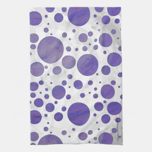 Blueberry Smear Polka Dot Tea Towel