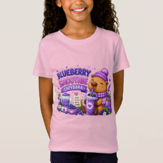 Blueberry Smoothie Capybara | Cute Kawaii Capybara T-Shirt