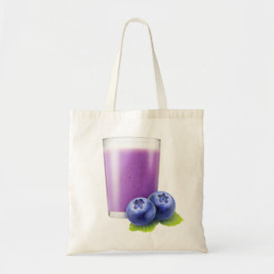 Blueberry smoothie tote bag