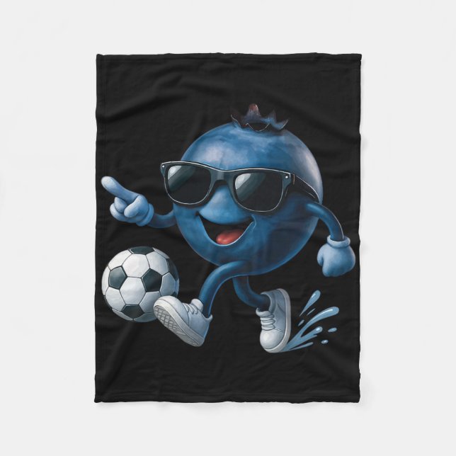 Blueberry Soccer  Fleece Blanket (Front)
