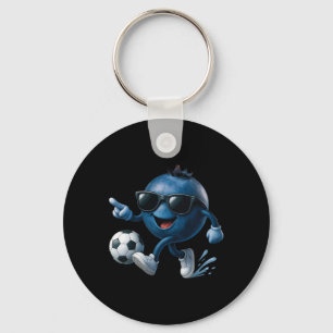 Blueberry Soccer Key Ring