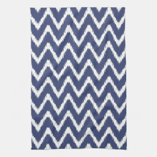 Blueberry Southern Cottage Chevrons Tea Towel
