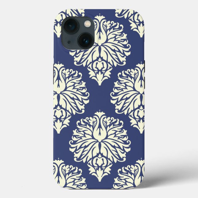 Blueberry Southern Cottage Damask Case-Mate iPhone Case (Back)