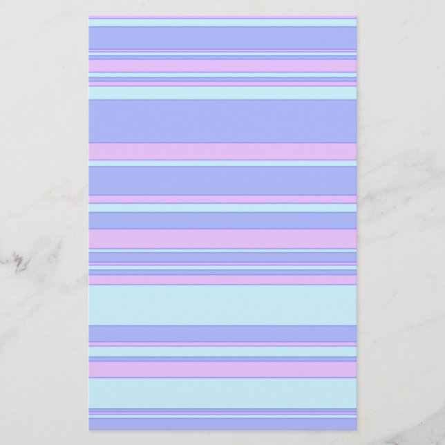 Blueberry Stripe Stationery (Front)