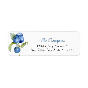 Blueberry   Sweet Baby Shower Return Address