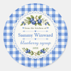 Blueberry Syrup Homemade Gift Label