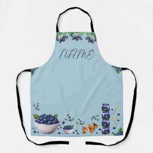 Blueberry Theme All Over Print Apron