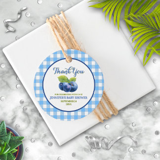 Blueberry Theme Baby Shower Thank You Favour Tags
