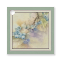 Blueberry Watercolor Favor Tag — Garden Sage 