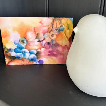 Blueberry Watercolor Greeting Card — Hand-Painted