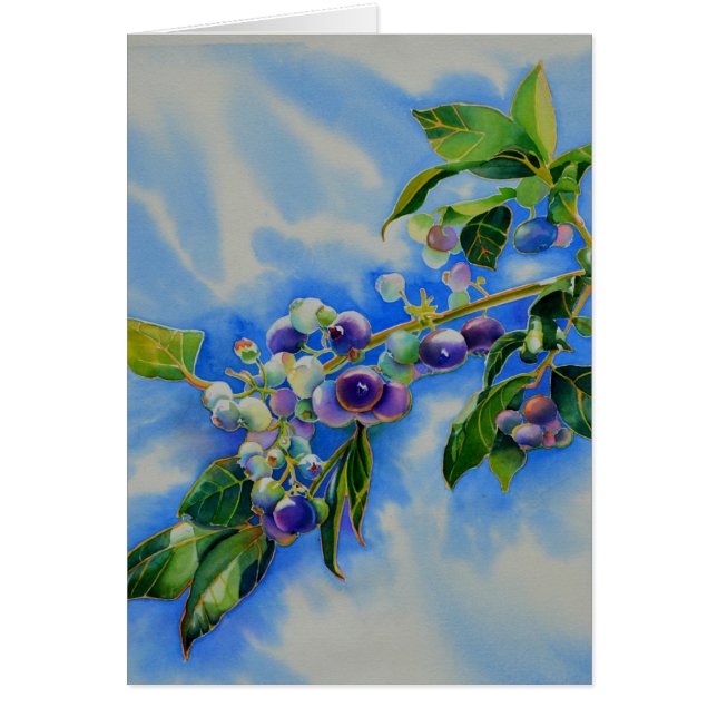 Blueberry watercolor painting (Front)