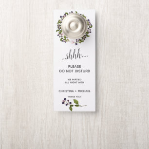 Blueberry Wedding Guest Do Not Disturb Door Hanger