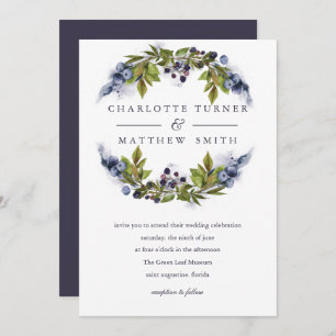 BlueBerry   Wedding Invitation