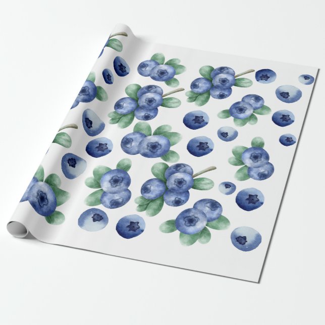 blueberry Wrapping paper (Unrolled)