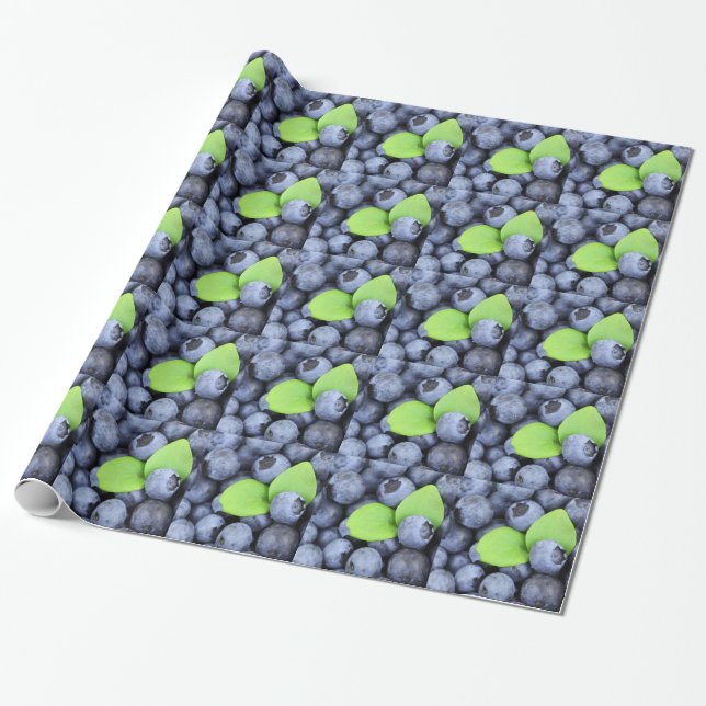 Blueberry Wrapping Paper (Unrolled)
