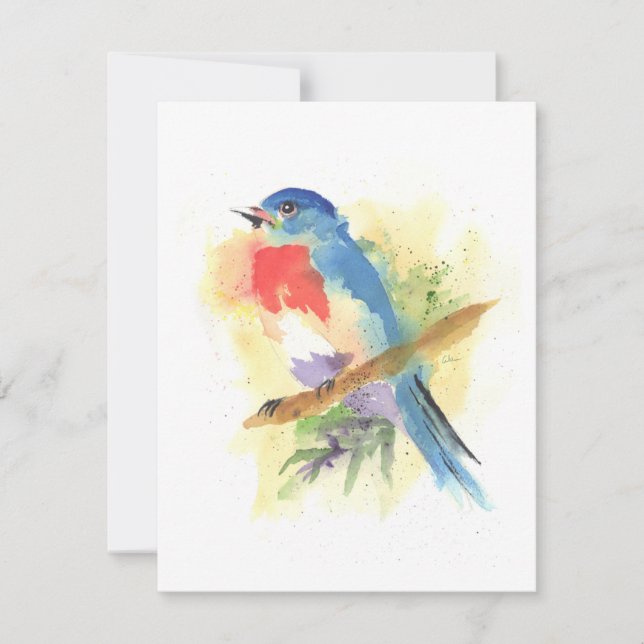 Bluebird #3 All Occasion Note Card (Front)