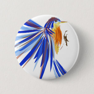 Bluebird 6 Cm Round Badge