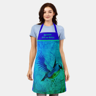 Bluebird Abstract Animal Art Personalised Apron