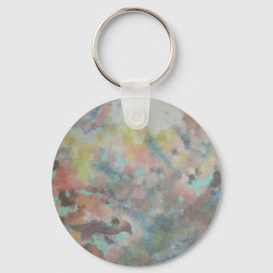 Bluebird Abstract Digital Art Key Ring