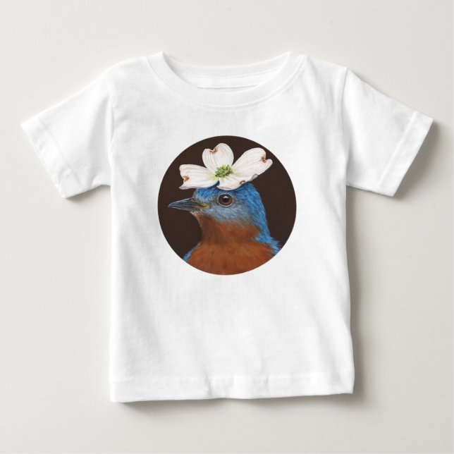 Bluebird and dogwood bodysuit (Front)