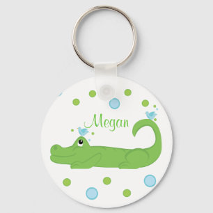 Bluebird and Gator Key Ring
