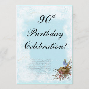 Bluebird and Nest Invitation