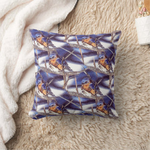 Bluebird Animal Nature Art Pattern Cushion