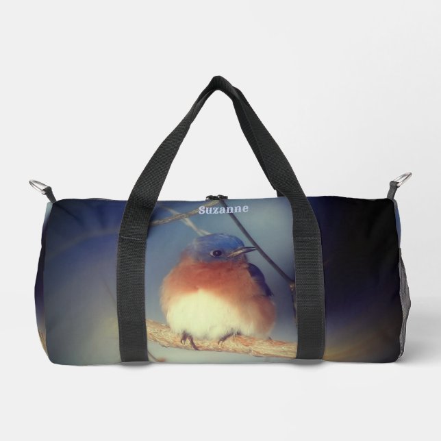 Bluebird Animal Nature Personalised  Duffle Bag (Front)