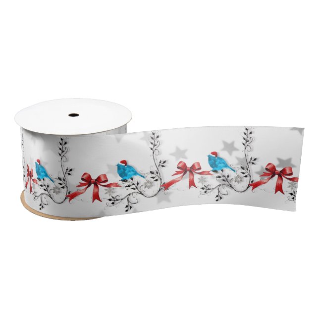 Bluebird at Christmas 2 Satin Ribbon (Spool)